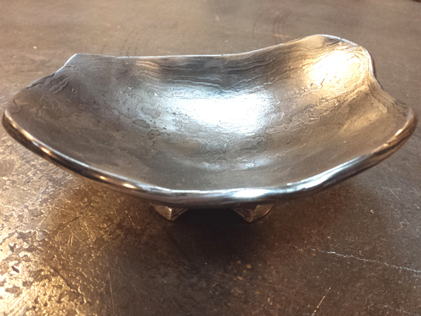 Hand forged Damascus steel bowl