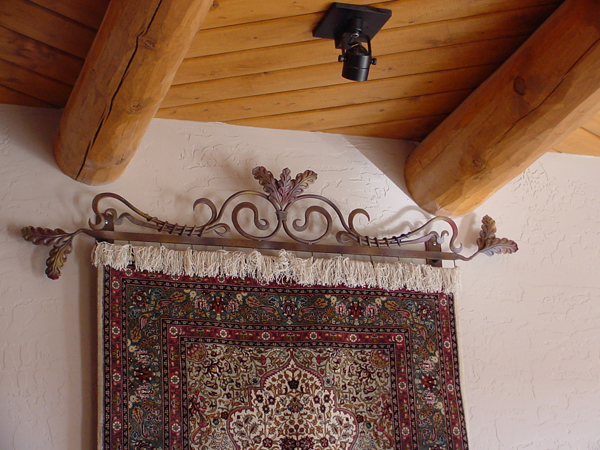 Art Noveau style rug hanger