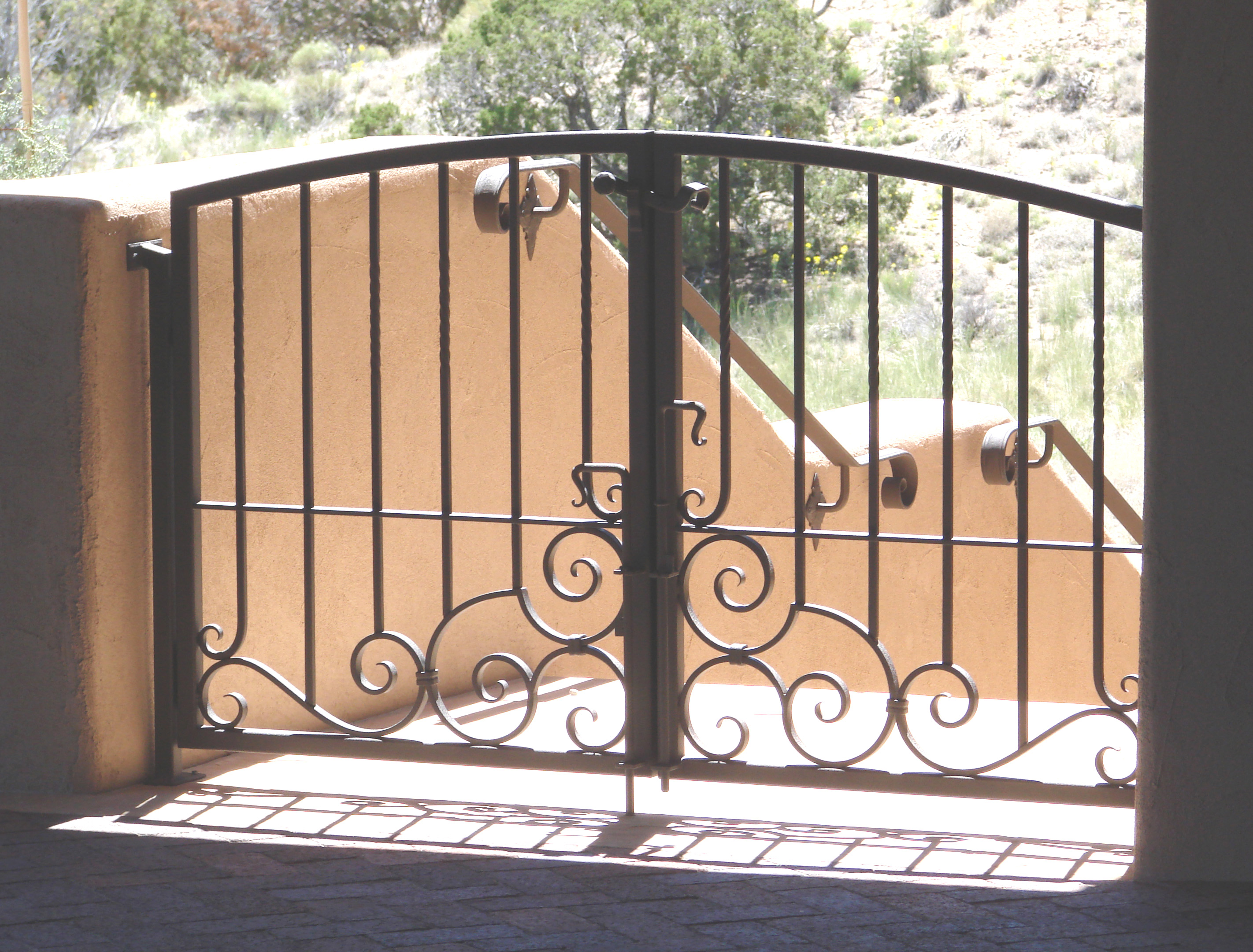 Hand Forged Stairway Metal Gate