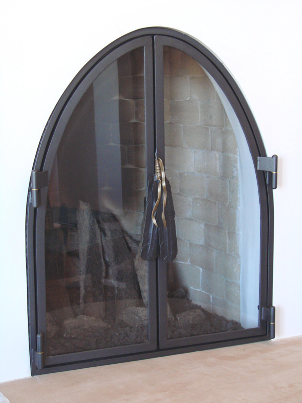 Forged Glass Door Unit with Eagle Feather Handle
