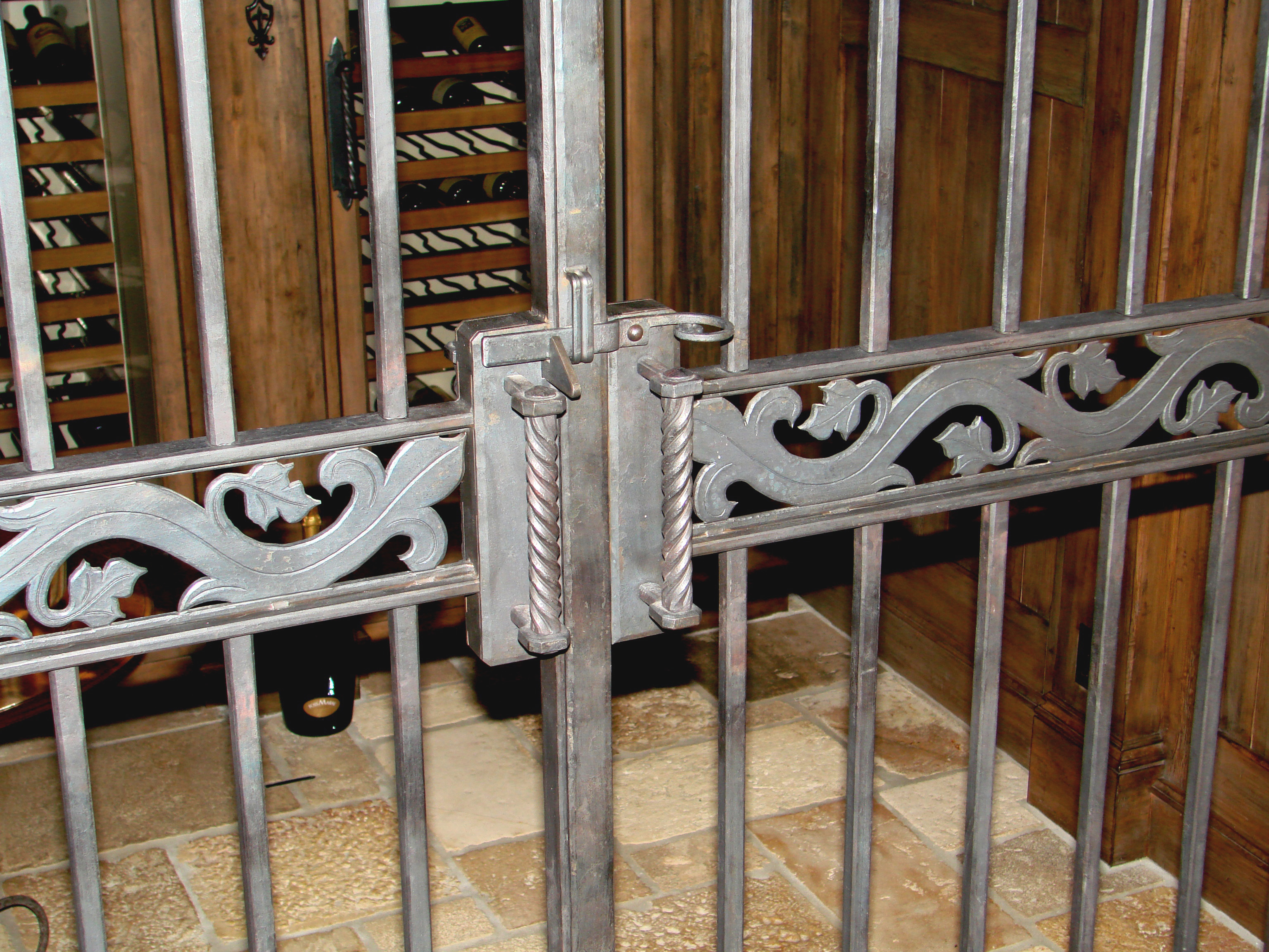 Latch detail of Wine Cellar Gates