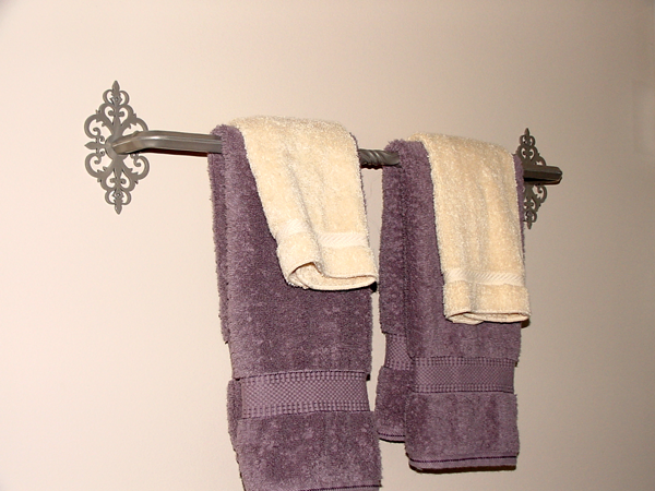 Custom forged towel bar  Powder coated finish